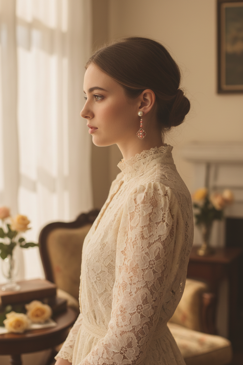 Boucles Rosalie portées - Taille réduite