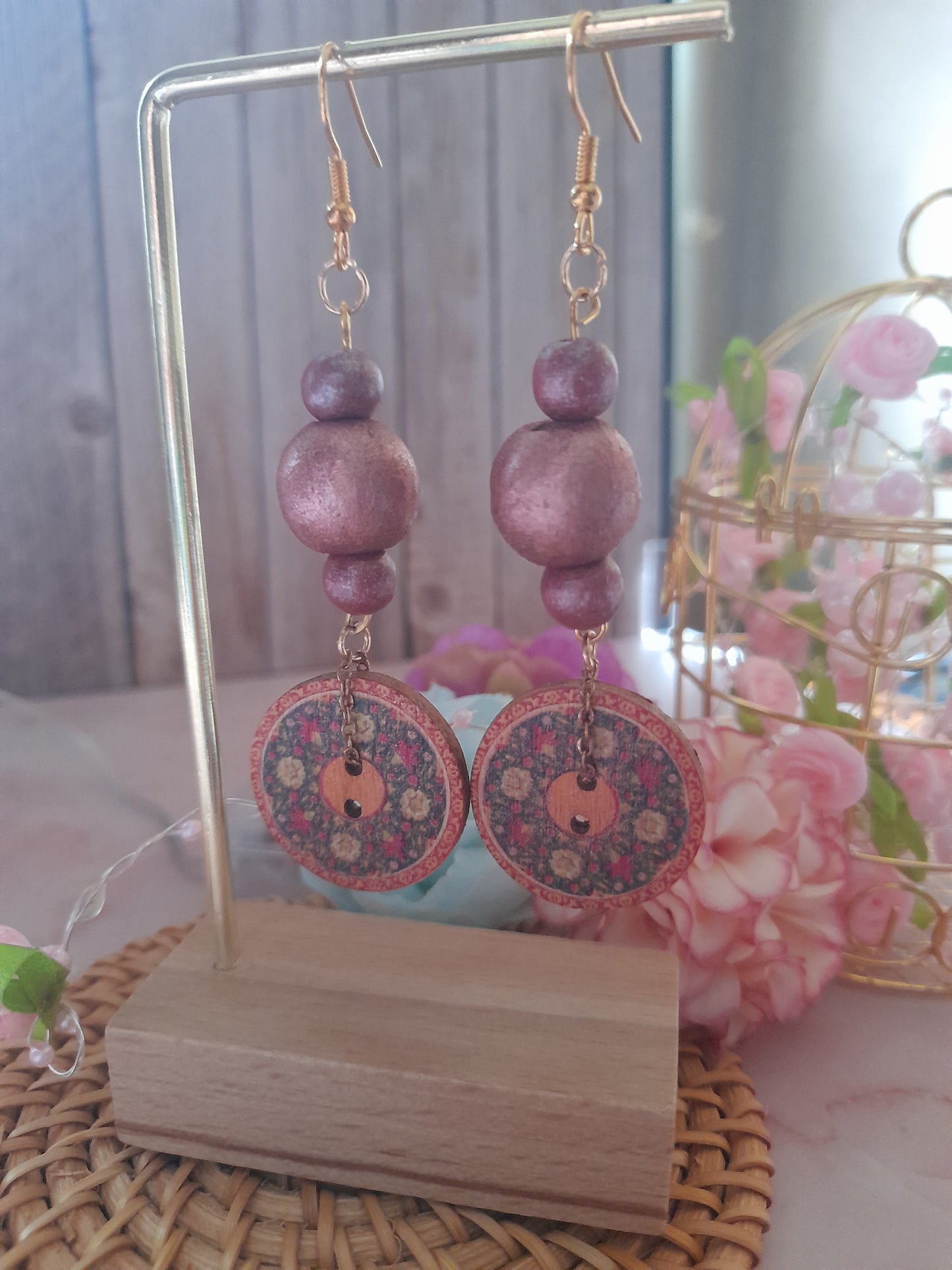 Boucles Ébène Rose