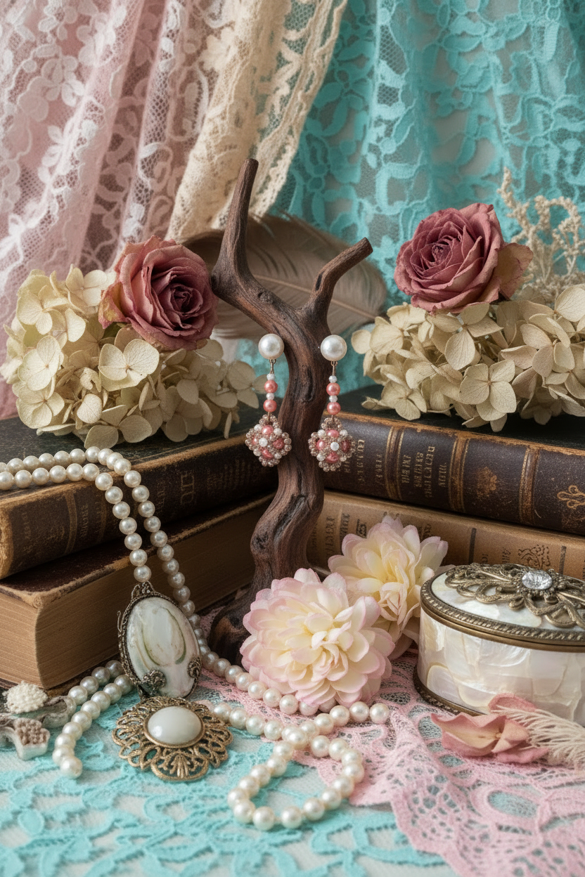 Boucles Rosalie - Même décor avec nouveau présentoir
