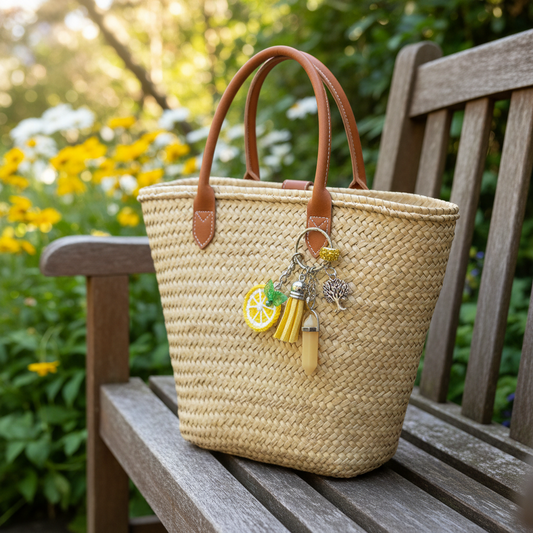 Porte-clés citron sur sac