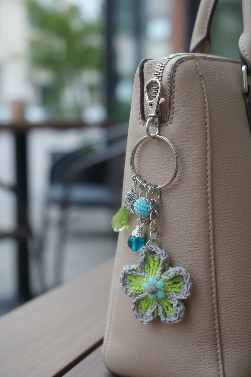 Porte-clés Luna sur un sac